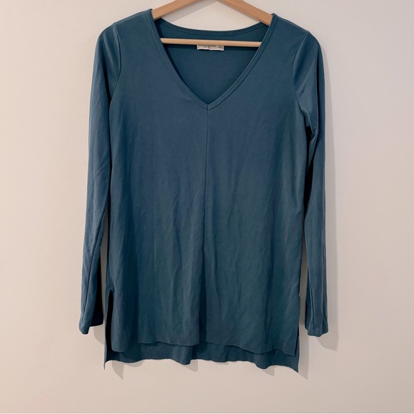 Abercrombie & Fitch Teal Blue V-Neck Blouse - Picture 1 of 4